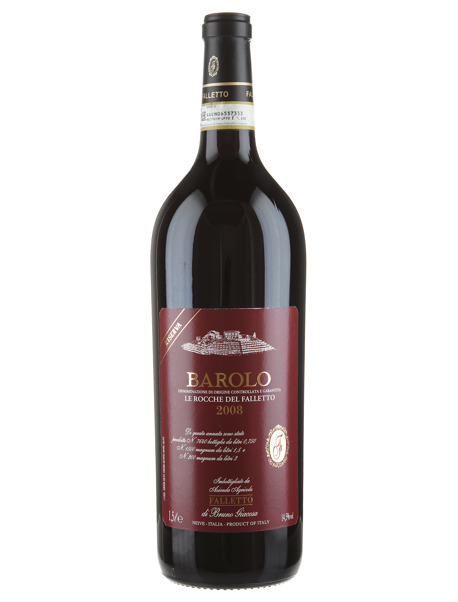 Azienda Agricola Falletto di Bruno Giacosa Barolo Le Rocche Riserva 2014 — PNG format 1520×2000 pixels