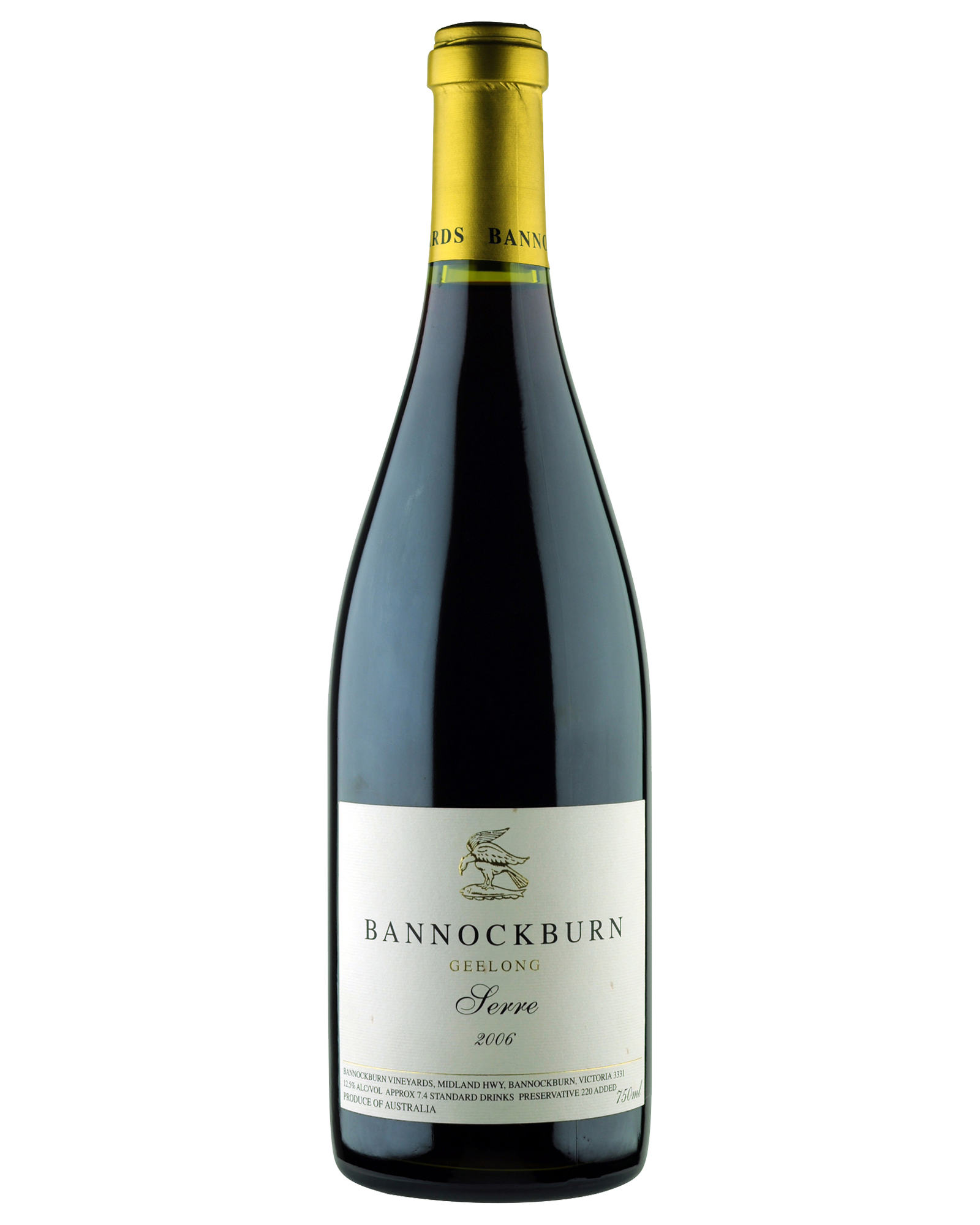 Bannockburn Serre Pinot Noir — PNG format 1600×2000 pixels