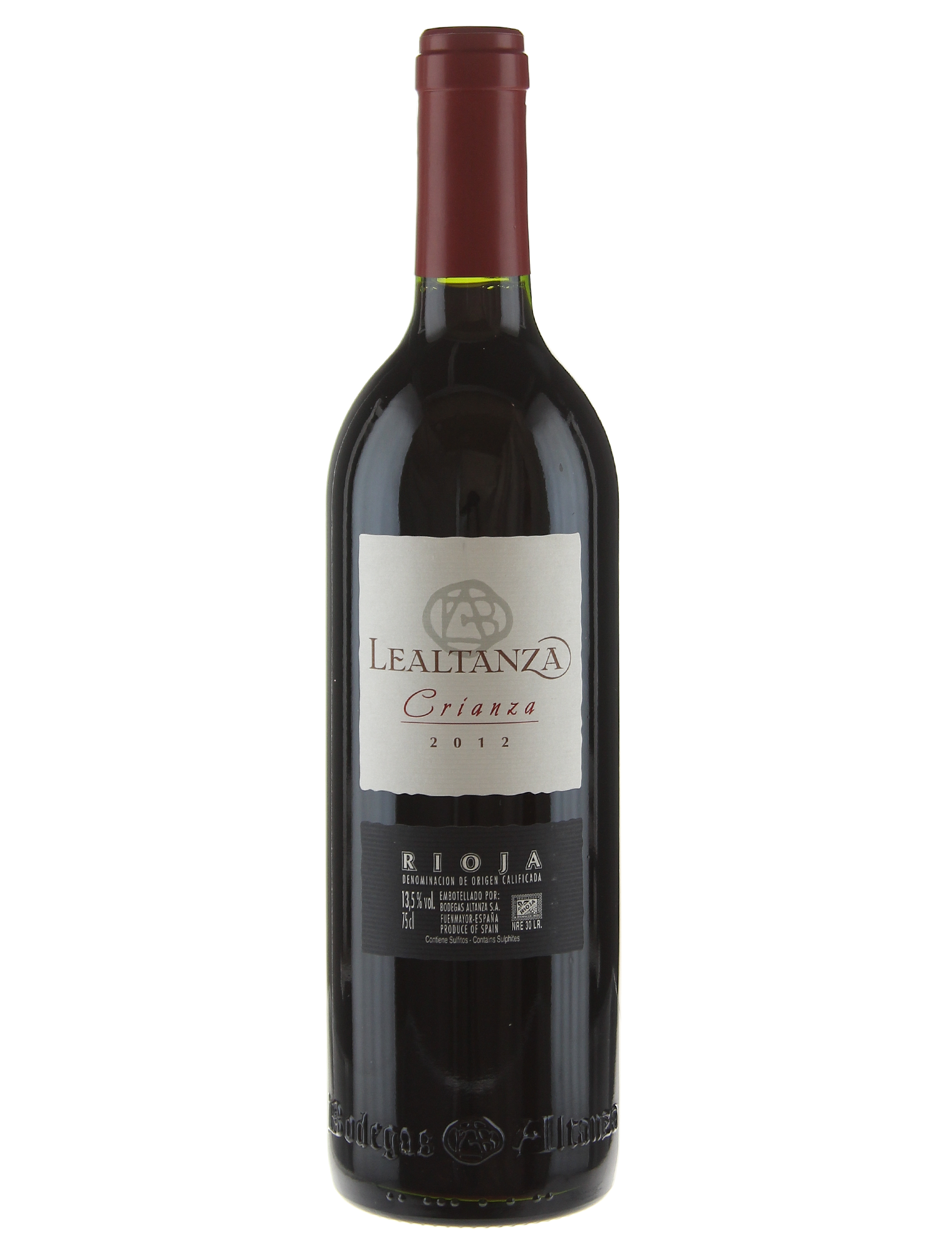 Bodegas Altanza Lealtanza Crianza 2012 — PNG format 1520×2000 pixels