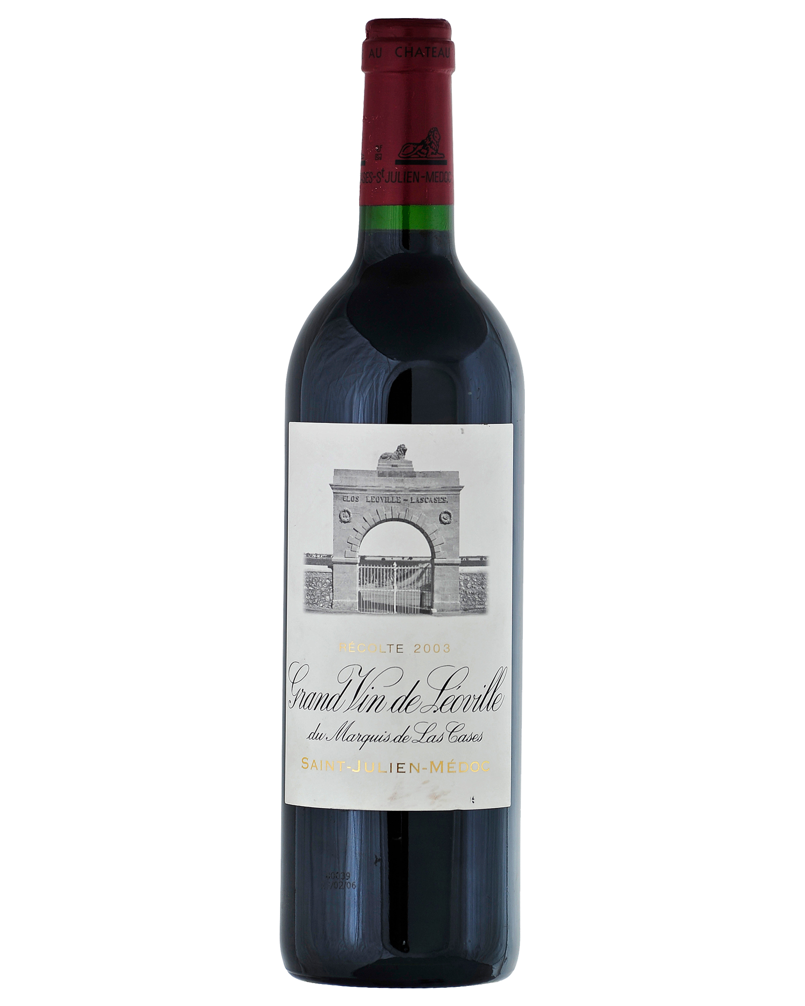 Château Léoville-Las-Cases Saint-Julien 2003 — PNG format 1600×2000 pixels
