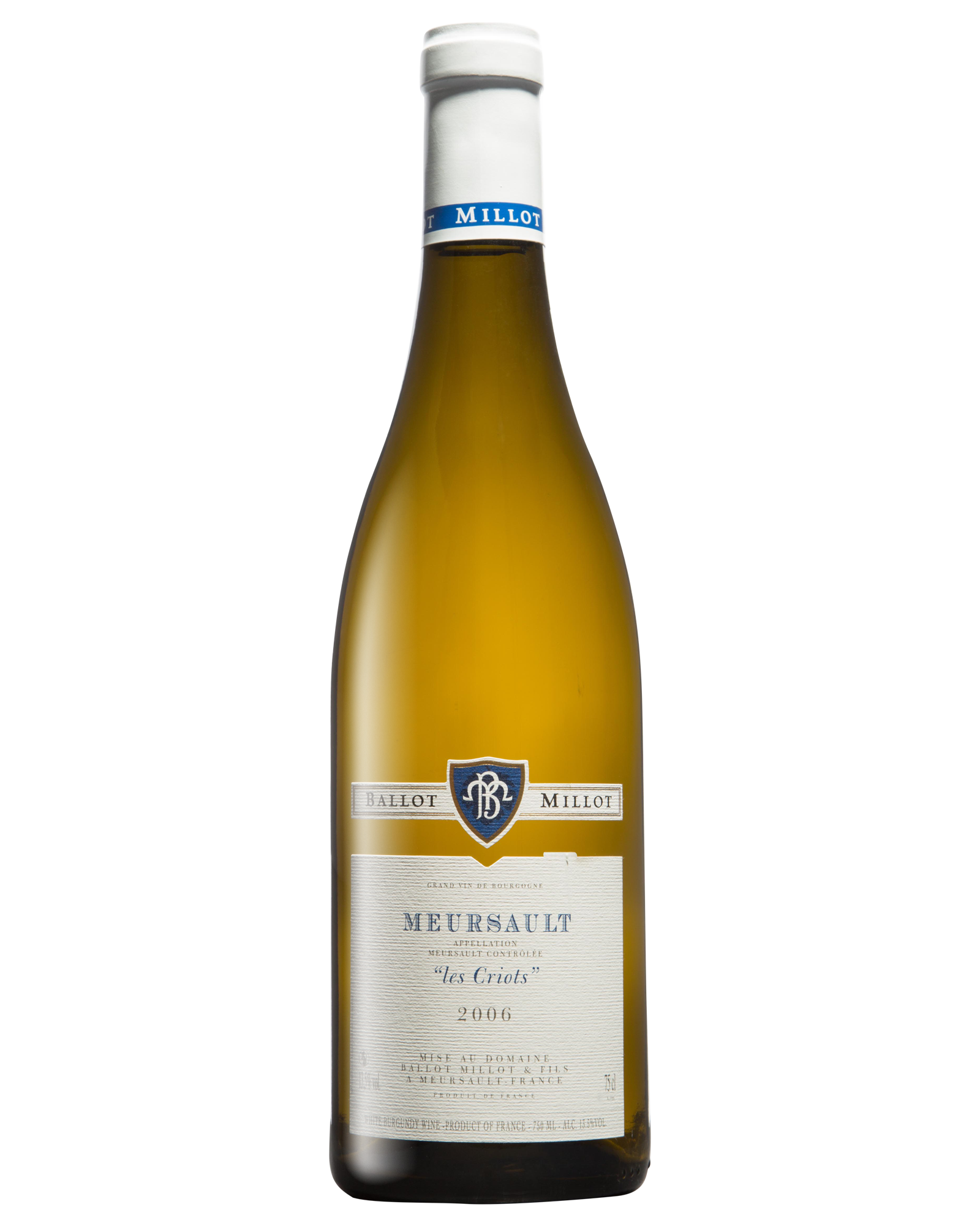 Domaine Ballot-Millo Meursault Les Criots 2006 — PNG format 1600×2000 pixels