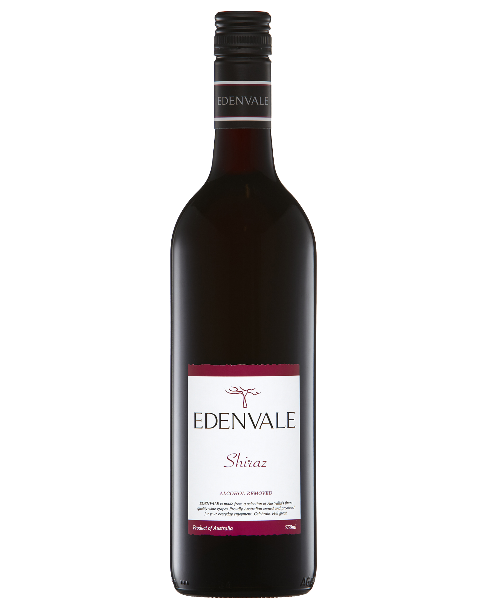 Edenvale 0.5% Low Alcohol Shiraz — PNG format 1600×2000 pixels