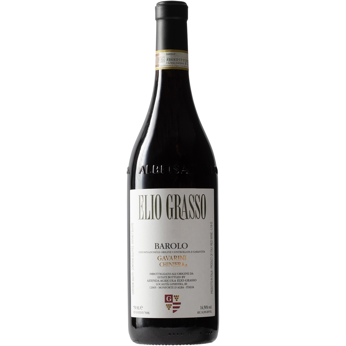 Elio Grasso Barolo Gavarini Chiniera 2016 — PNG format 1400×1400 pixels