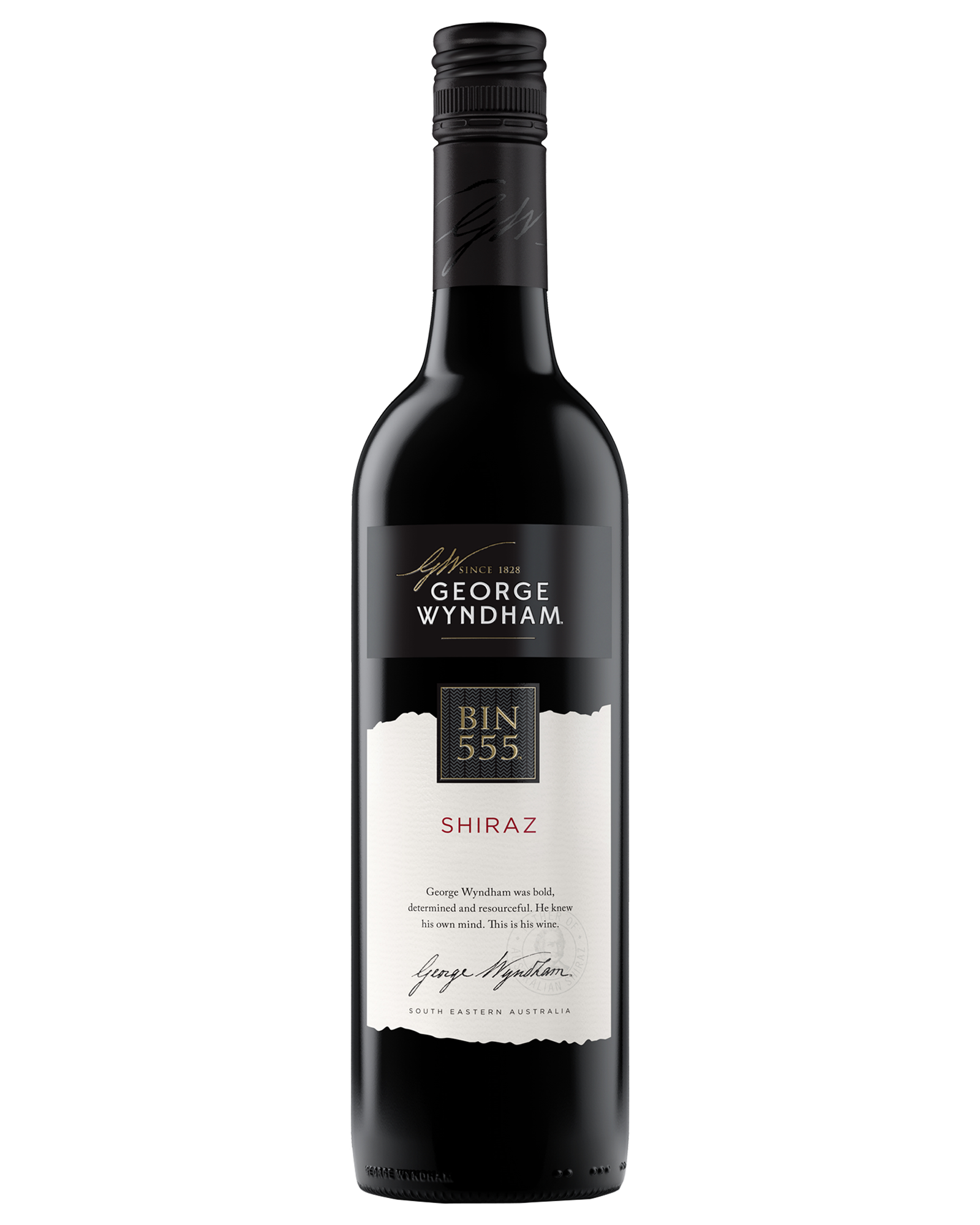 George Wyndham Bin 555 Shiraz — PNG format 1600×2000 pixels