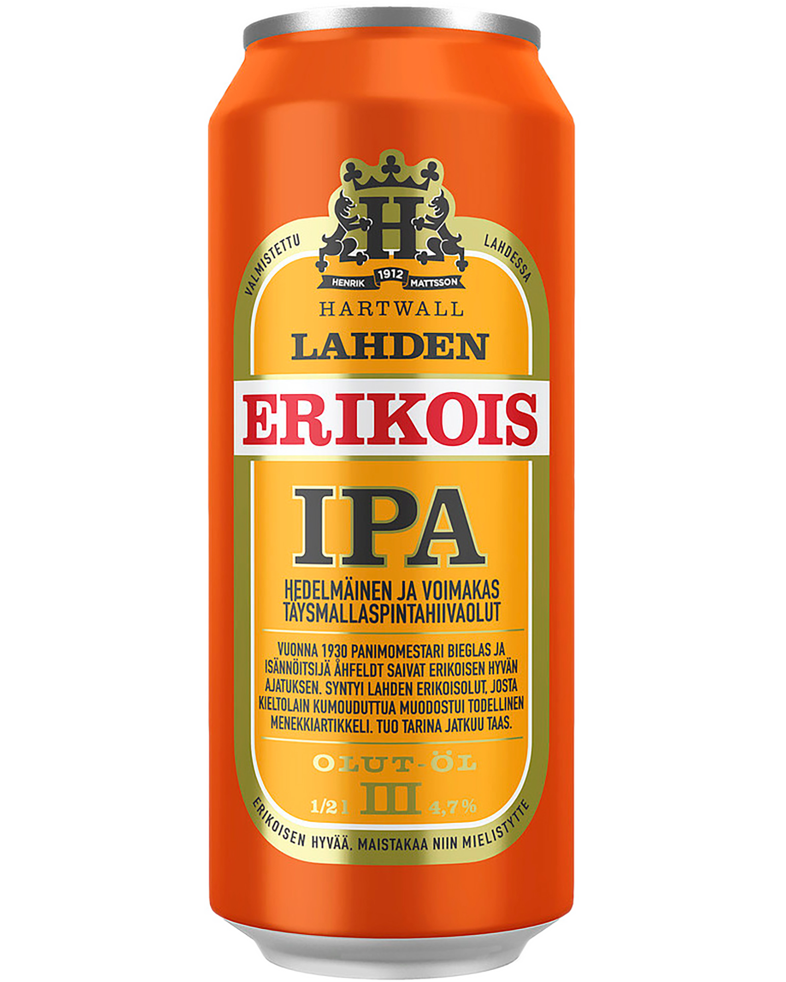 Hartwall Lahden Erikois IPA can — PNG format 1600×2000 pixels