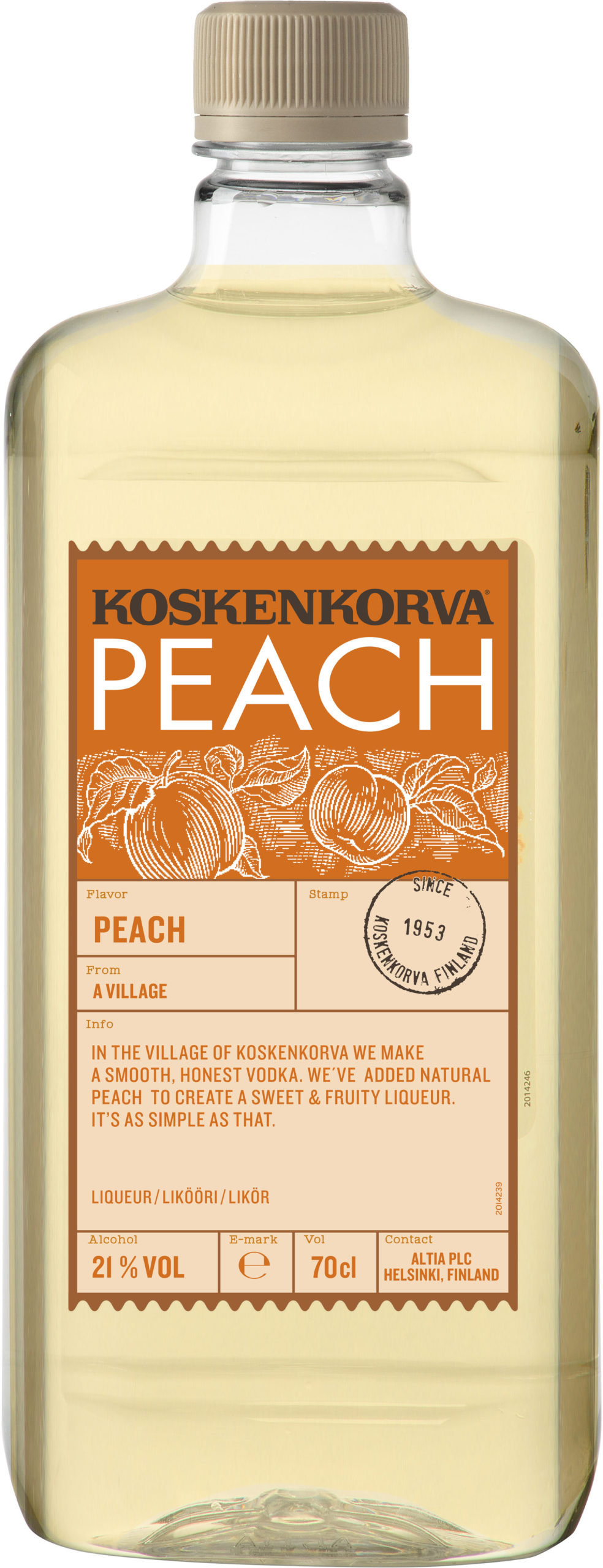 Koskenkorva Peach Vodka — JPG format 984×2560 pixels