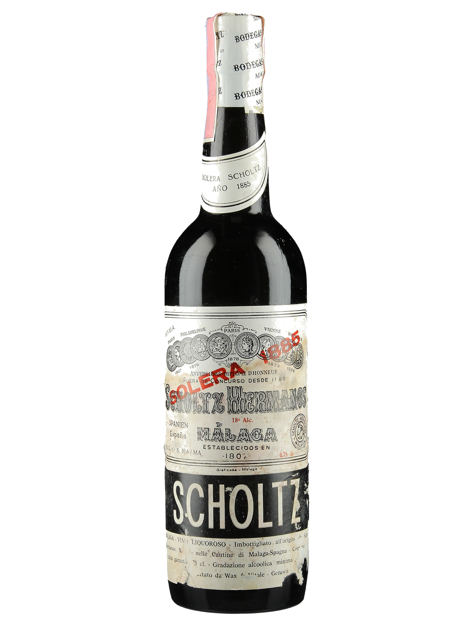 Larios Malaga Scholtz Hermanos Solera 1885 — PNG format 1520×2000 pixels