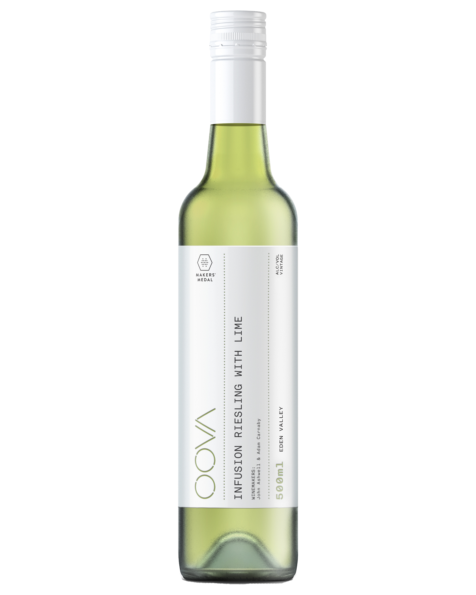 Maker’s Medal OOVA Lime Infused Riesling 500mL — PNG format 1600×2000 pixels