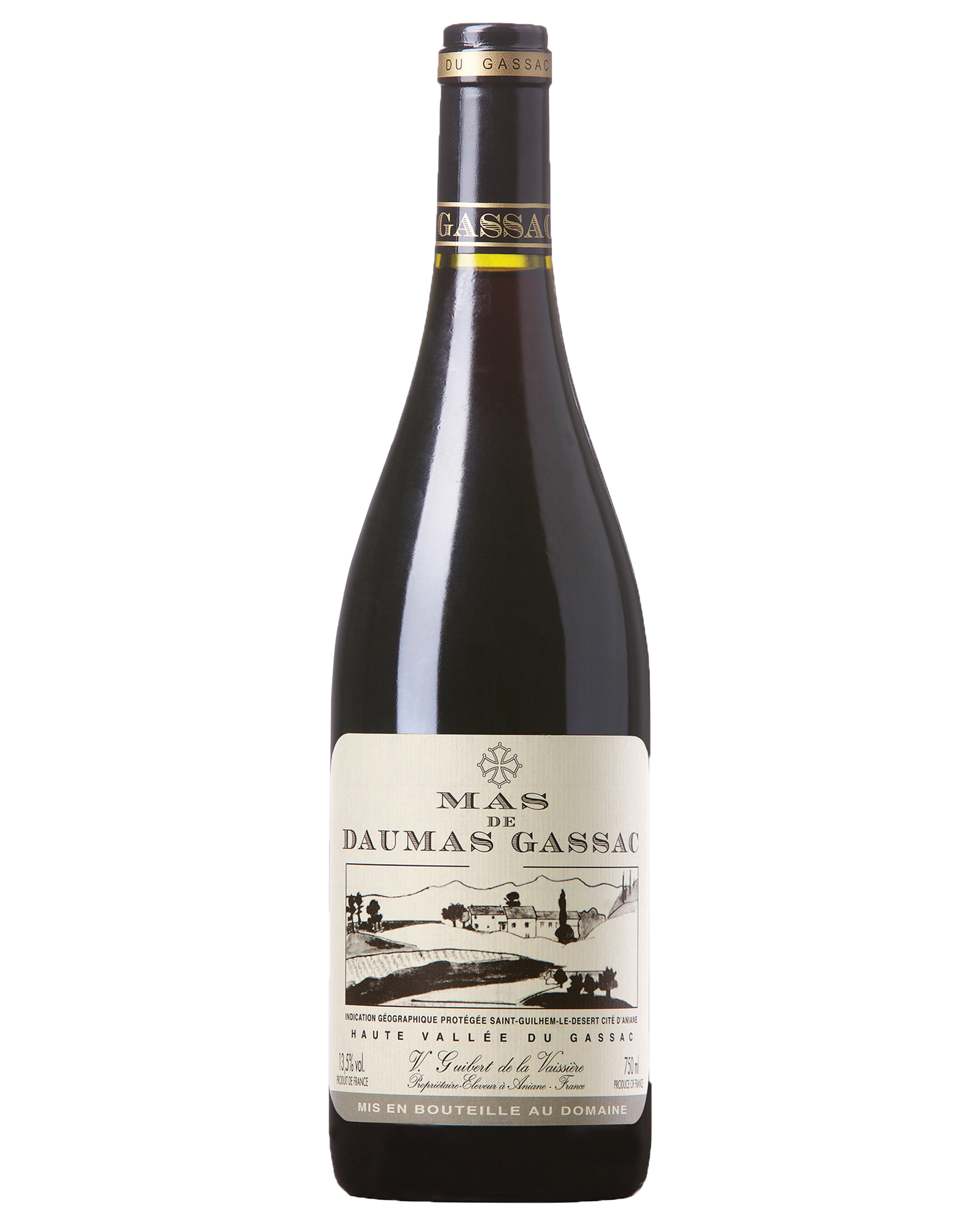 Mas de Daumas Gassac Vin de Pays de l’Hérault Rouge — PNG format 1600×2000 pixels