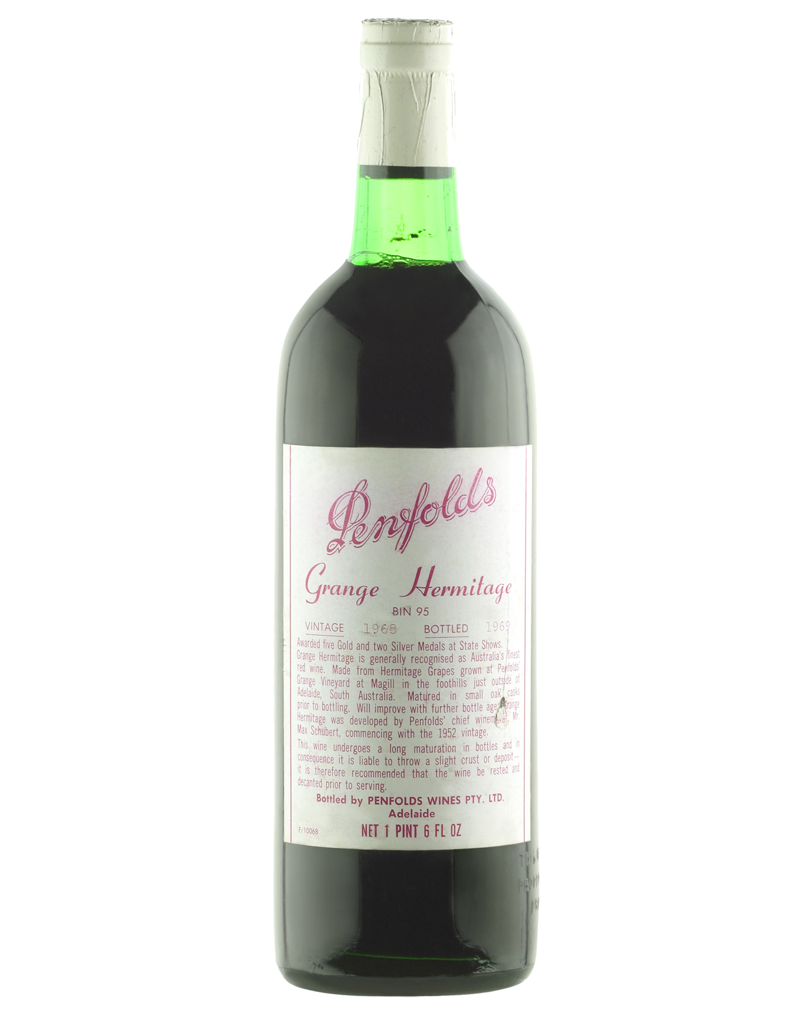Penfolds Grange 1968 — PNG format 1600×2000 pixels