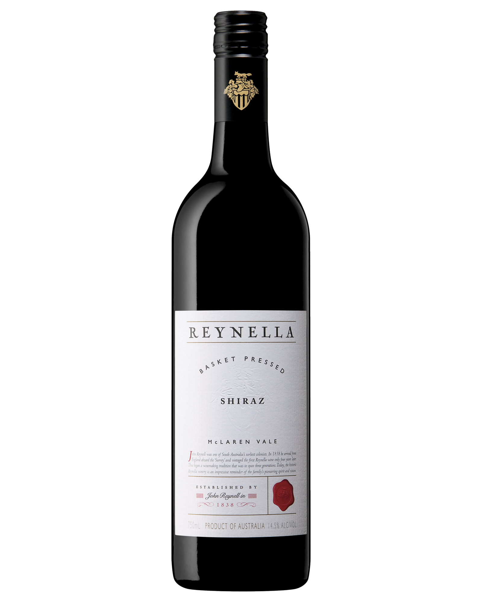 Reynella Basket Pressed Shiraz 2014 — PNG format 1600×2000 pixels