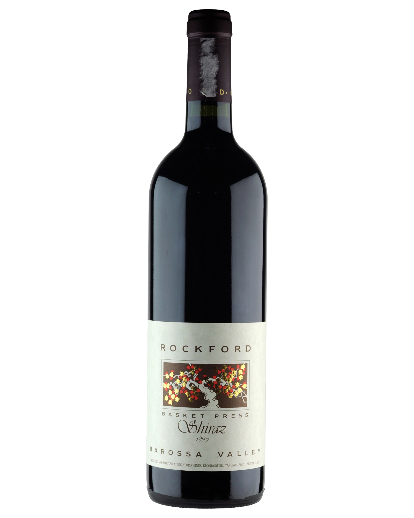 Rockford Basket Press Shiraz 1997 — PNG format 1600×2000 pixels