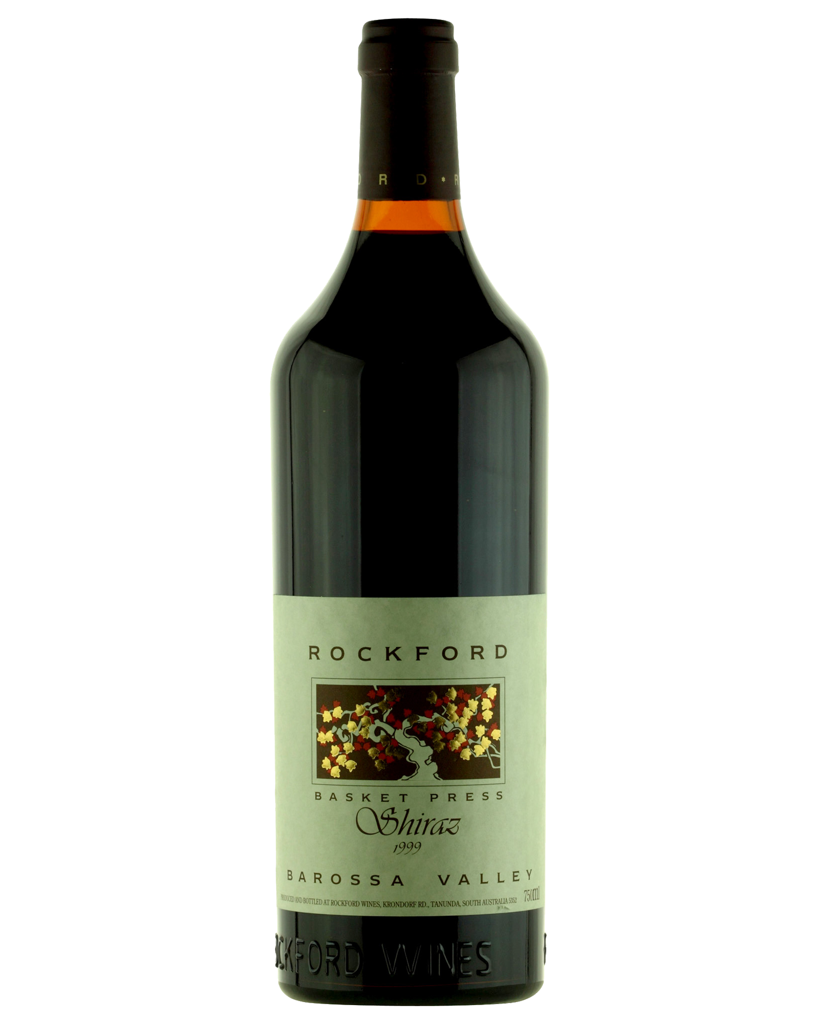 Rockford Basket Press Shiraz 1999 — PNG format 1600×2000 pixels