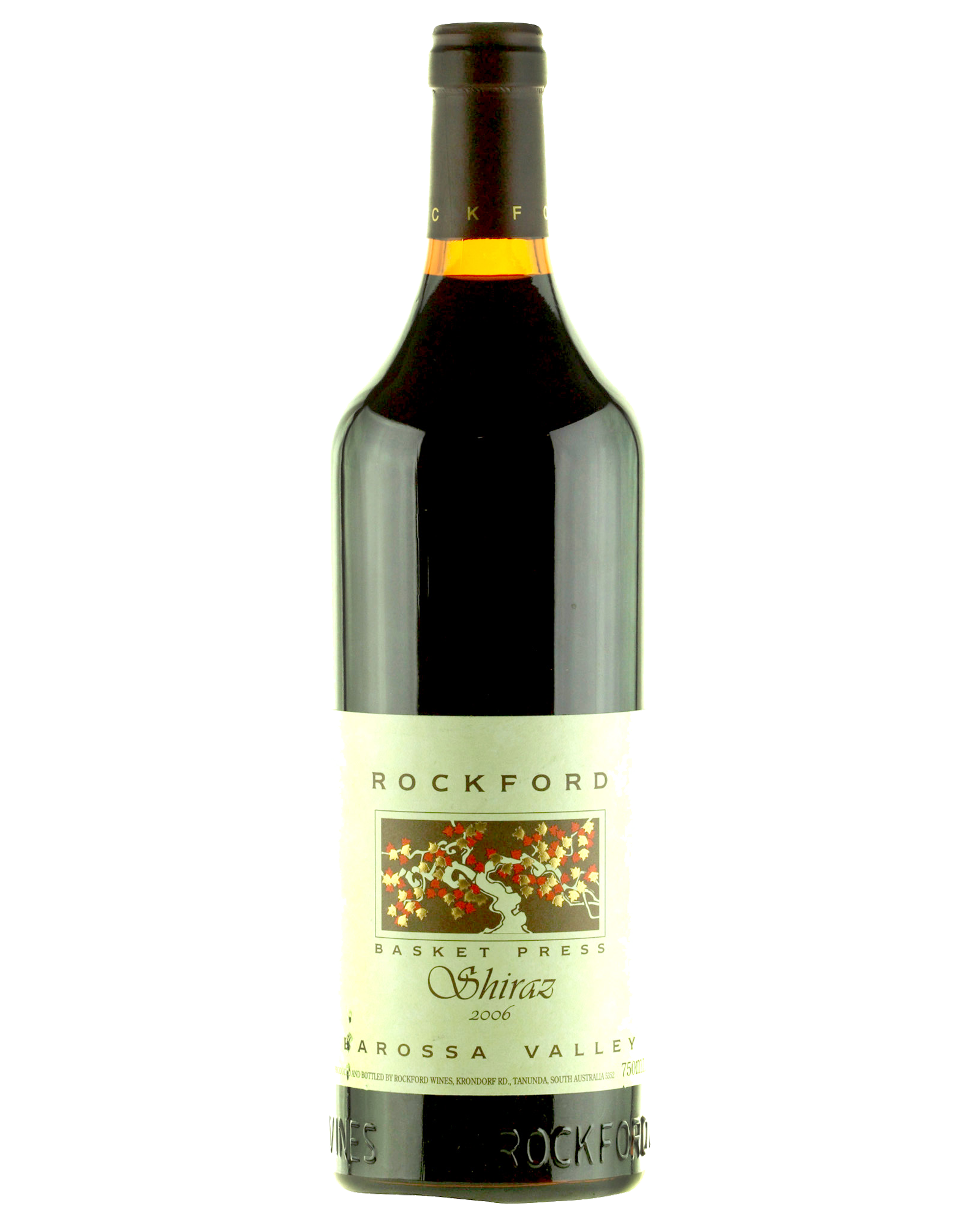 Rockford Basket Press Shiraz 2006 — PNG format 1600×2000 pixels