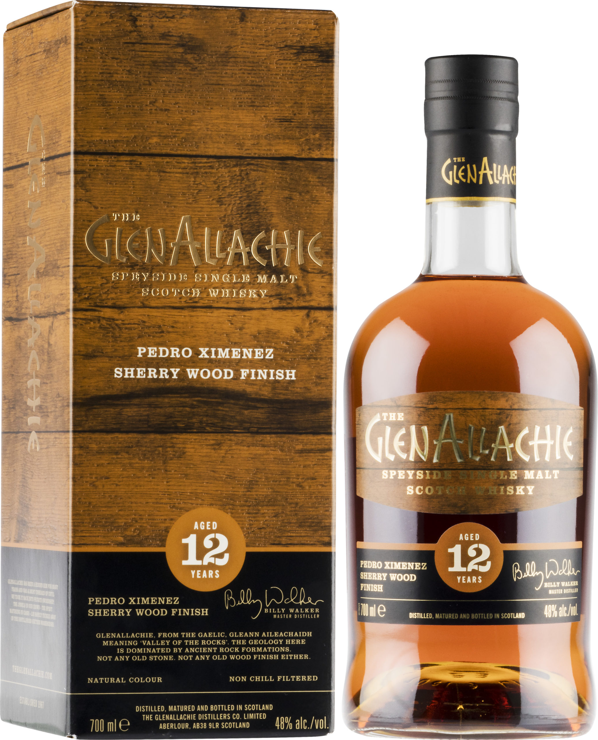 The GlenAllachie 12 Year Old Pedro Ximenez Sherry Finish Single Malt — JPG format 2070×2560 pixels