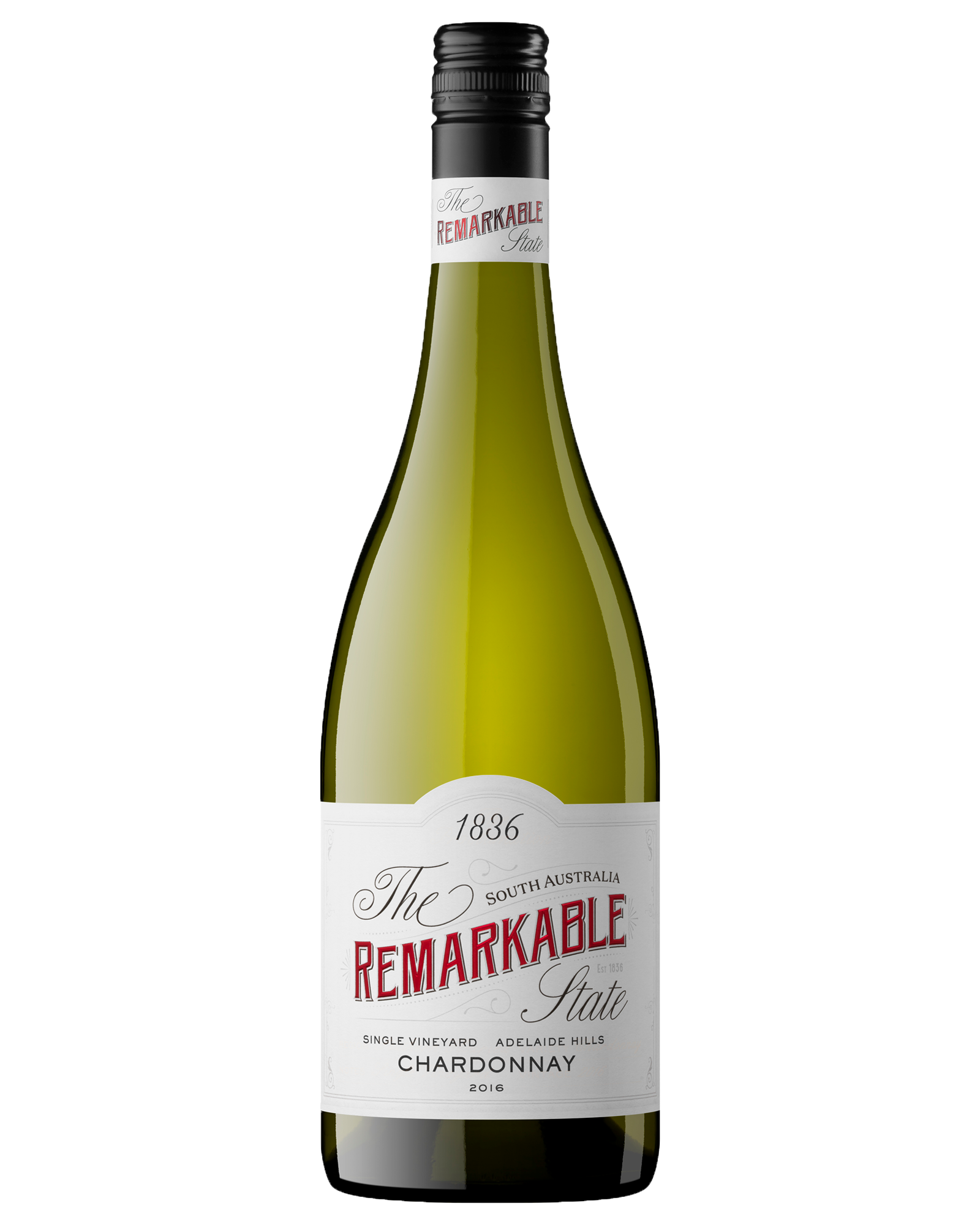 The Remarkable State 1836 Single Vineyard Adelaide Hills Chardonnay 2016 — PNG format 1600×2000 pixels