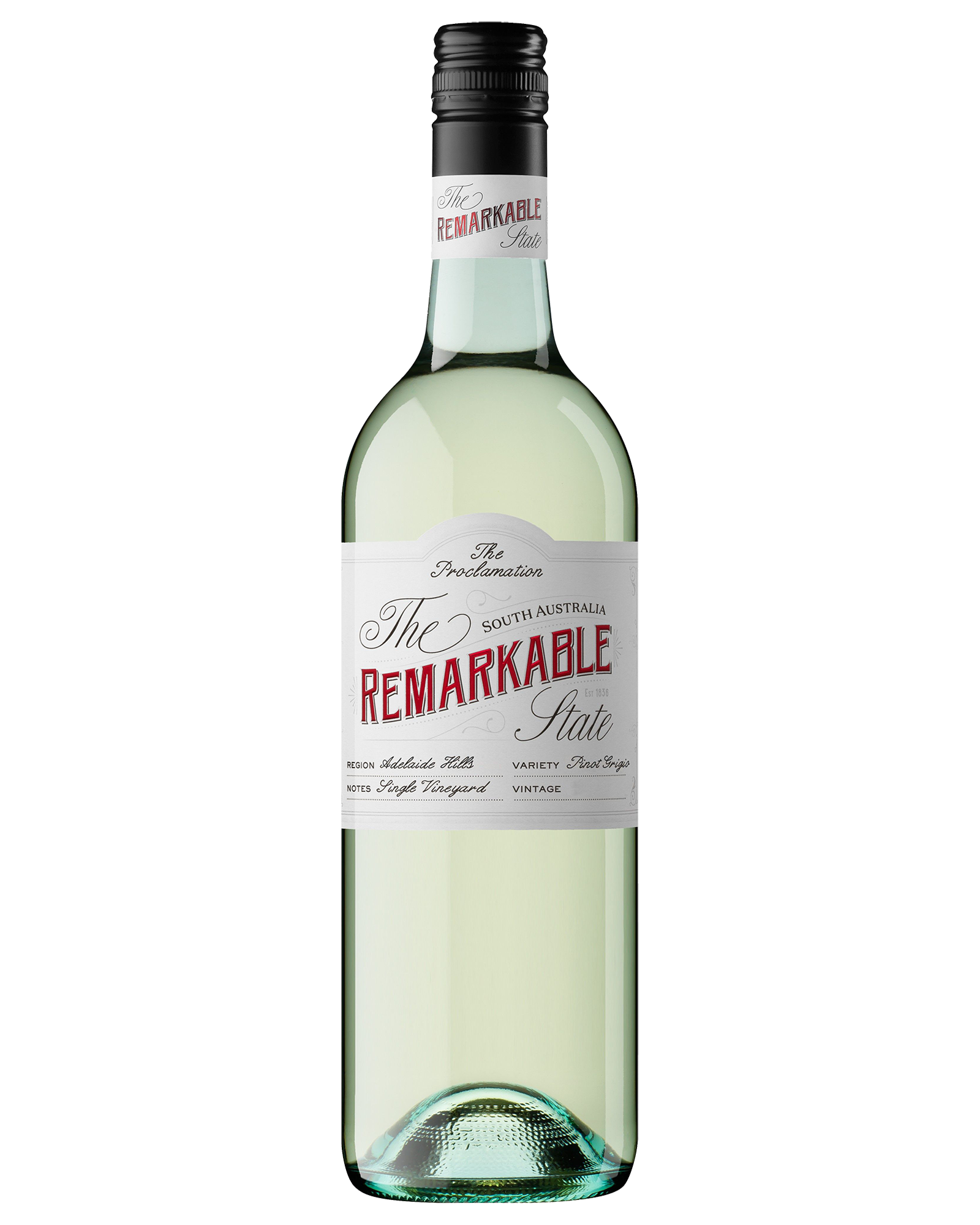 The Remarkable State Proclamation Single Vineyard Adelaide Hills Pinot Grigio 2018 — PNG format 1600×2000 pixels