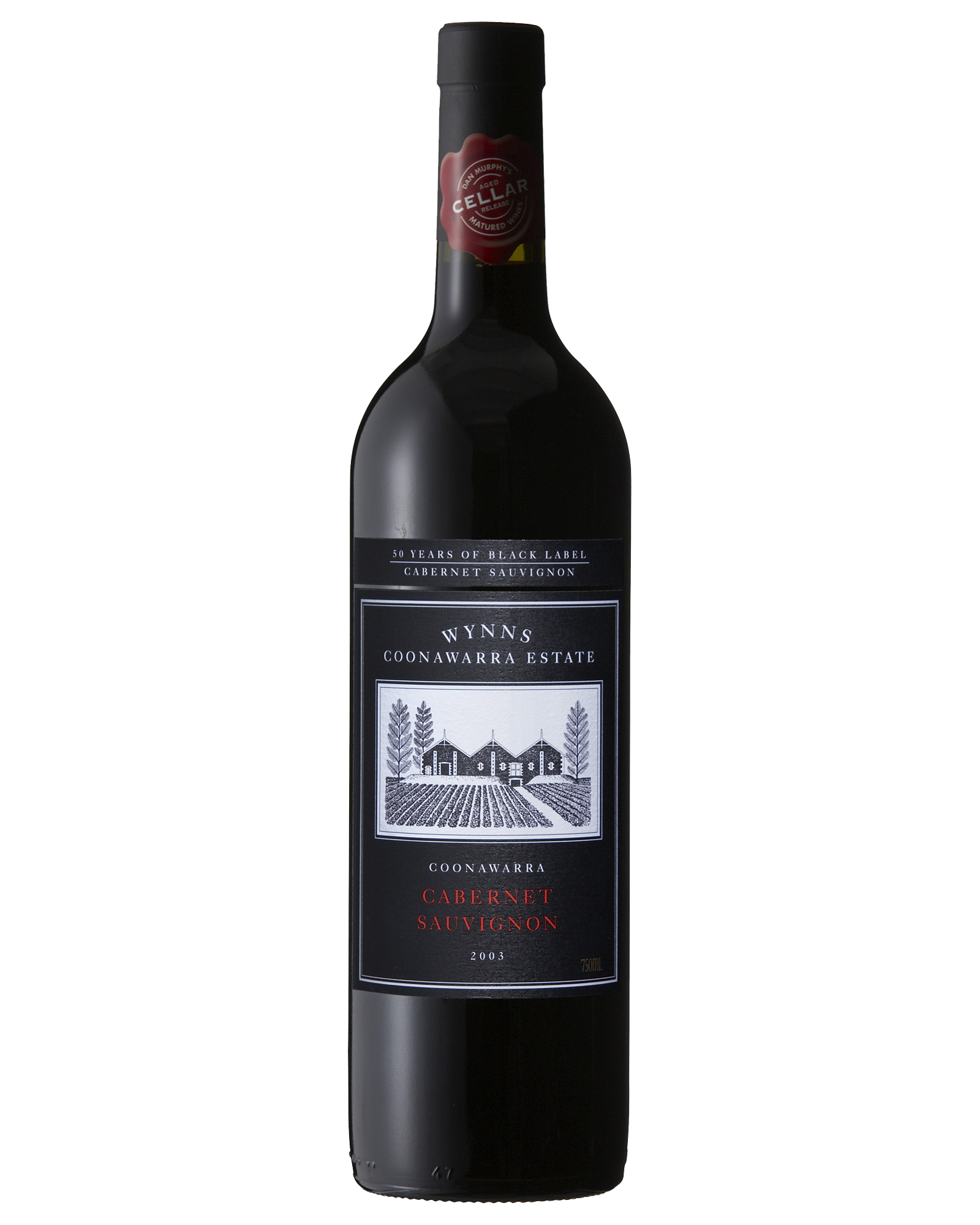Wynns Black Label Cabernet Sauvignon 2003 — PNG format 1600×2000 pixels