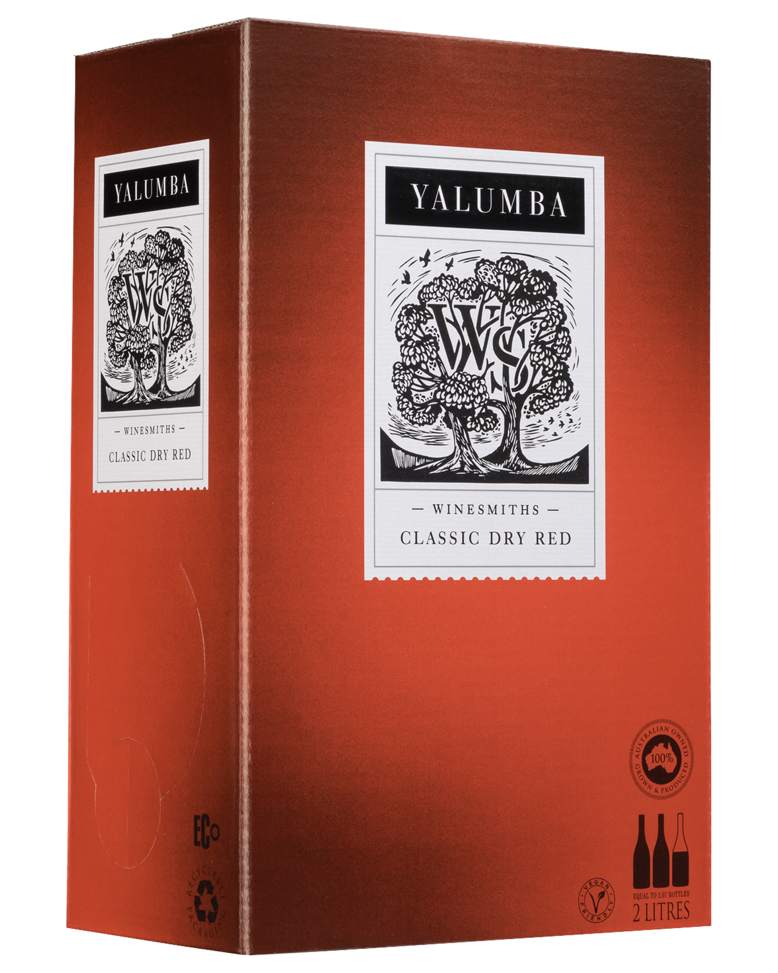Yalumba Classic Dry Red Cask 2L — PNG format 1600×2000 pixels