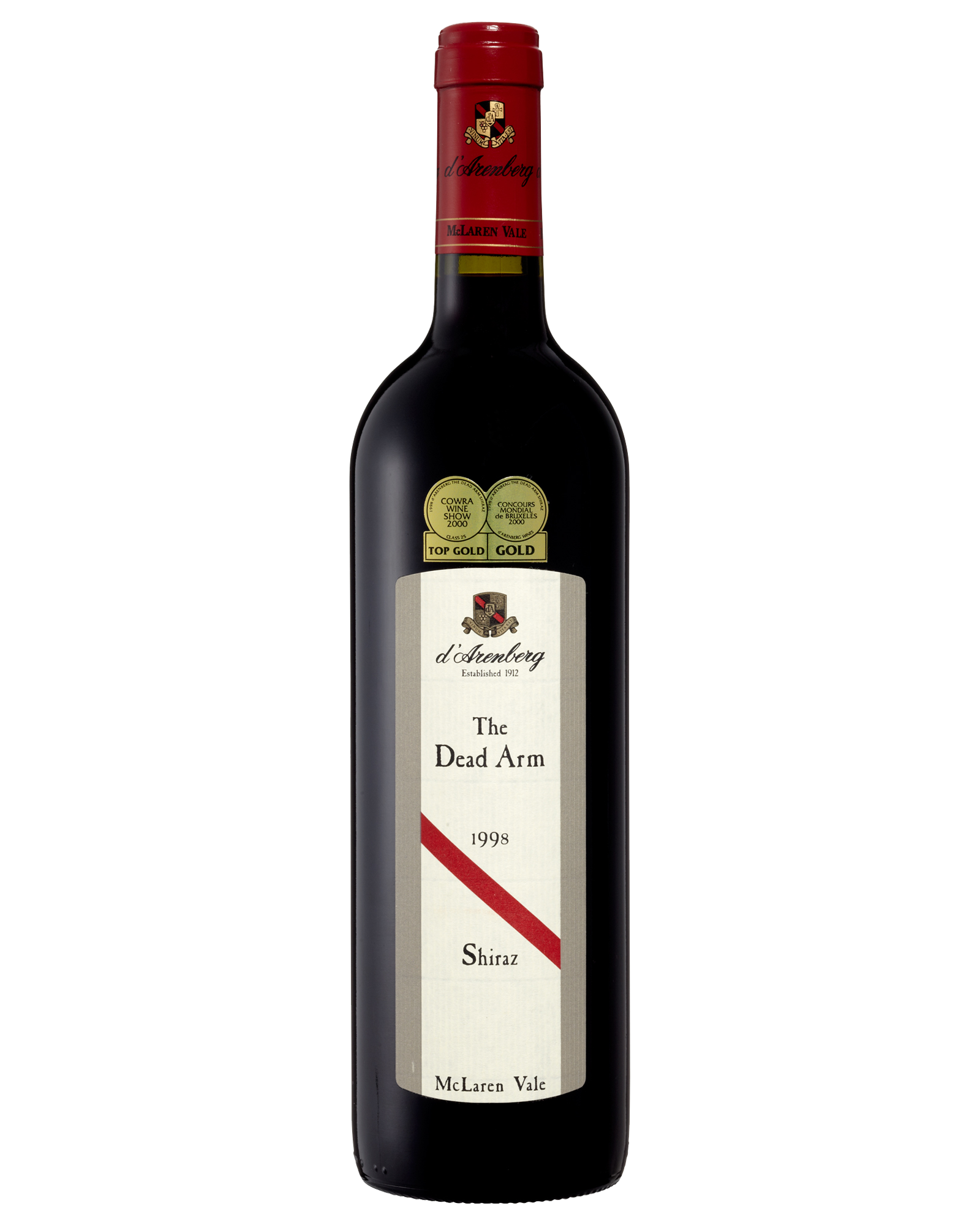 d’Arenberg The Dead Arm Shiraz 1998 — PNG format 1600×2000 pixels