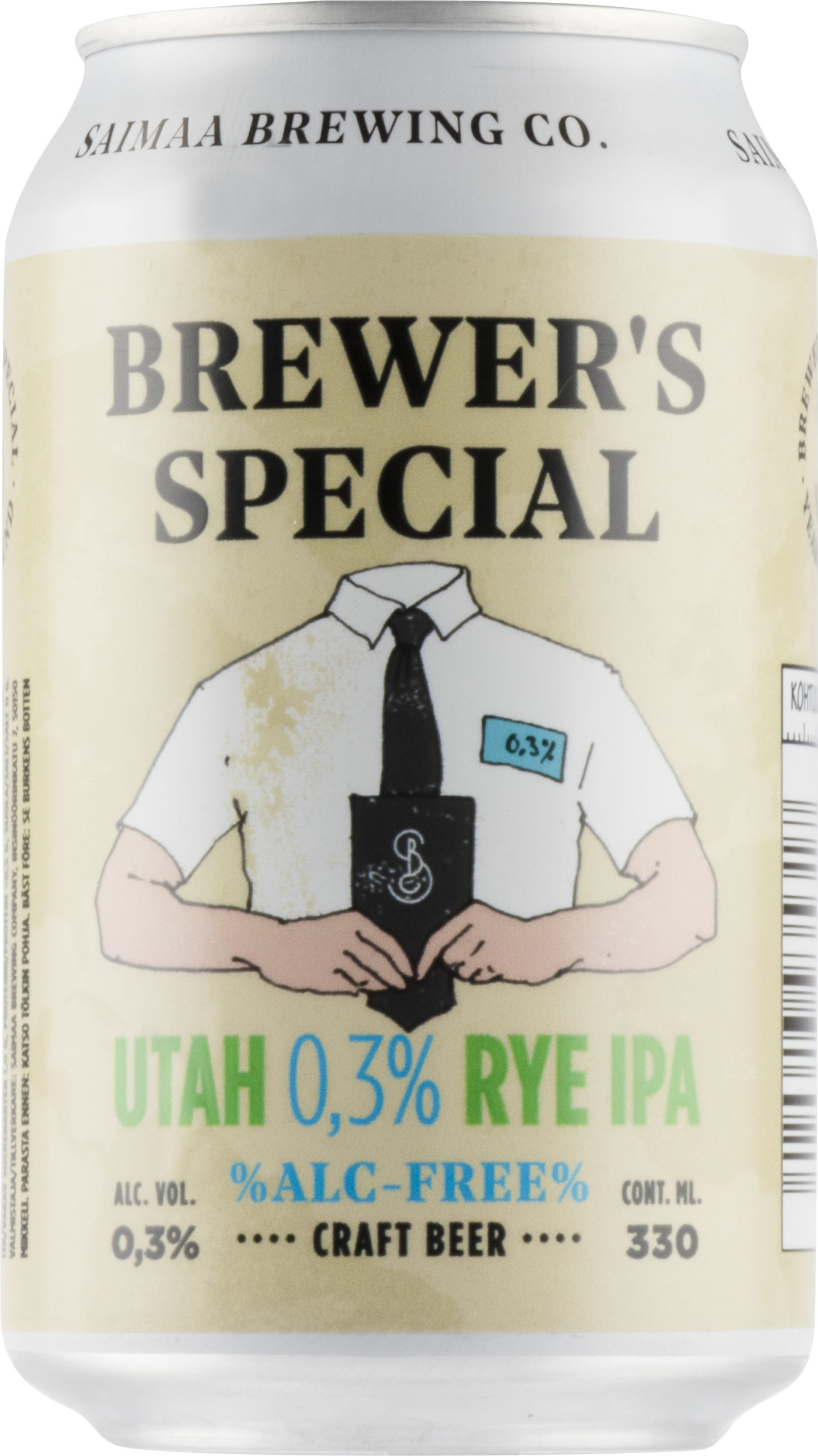 Saimaa Brewing Company Saimaa Brewer’s Special Utah 0,3% Rye Ipa can