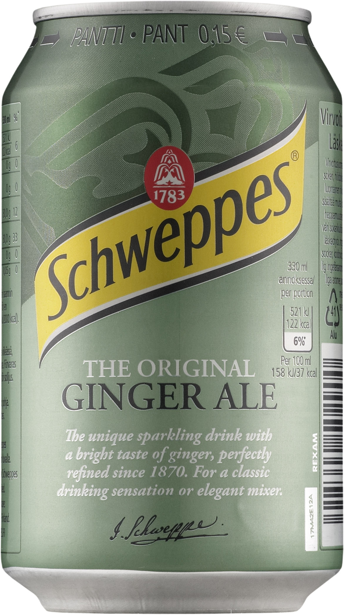 Sinebrychoff Schweppes Ginger Ale can