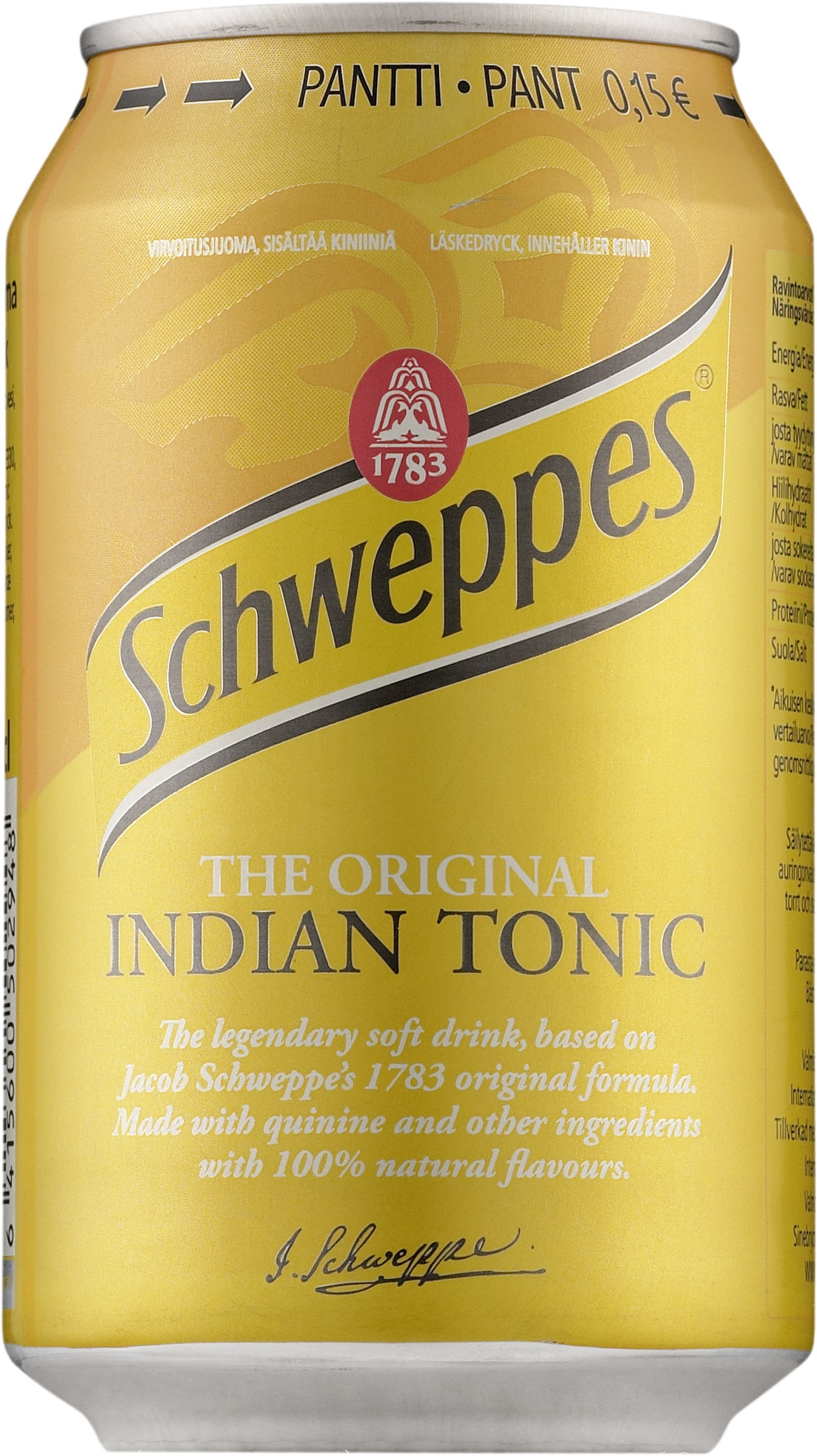 Sinebrychoff Schweppes Indian Tonic Water can