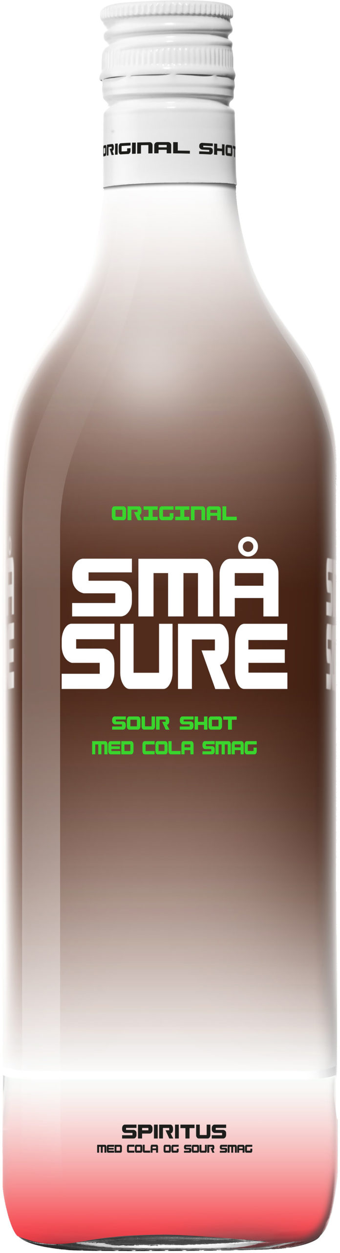 Små Sure Sour Shot Cola plastic bottle
